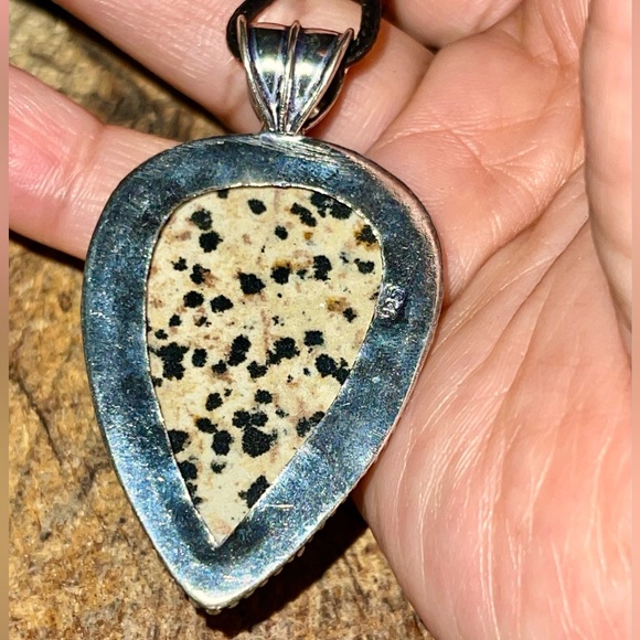 Dalmatian Jasper Pendant 2 1/4” - Picture 7 of 13